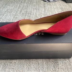 NWT Naturalizer red suede Tamara flat 6.5